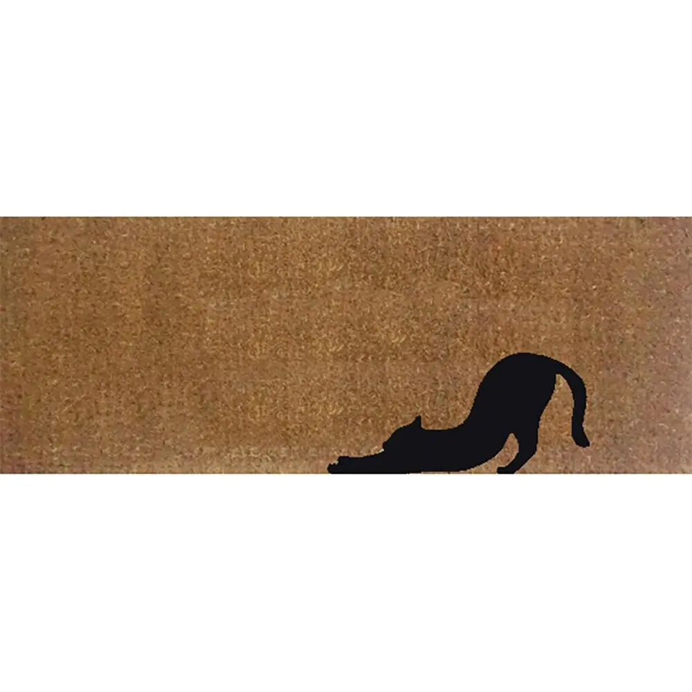 Solemate Latex C Stretching Cat Mat 45x110cm Eco Friendly Pets Natural & Black