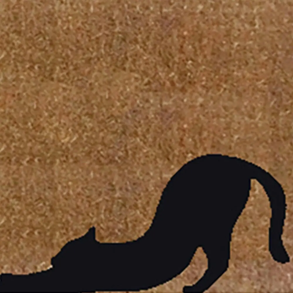 Solemate Latex C Stretching Cat Mat 45x110cm Eco Friendly Pets Natural & Black