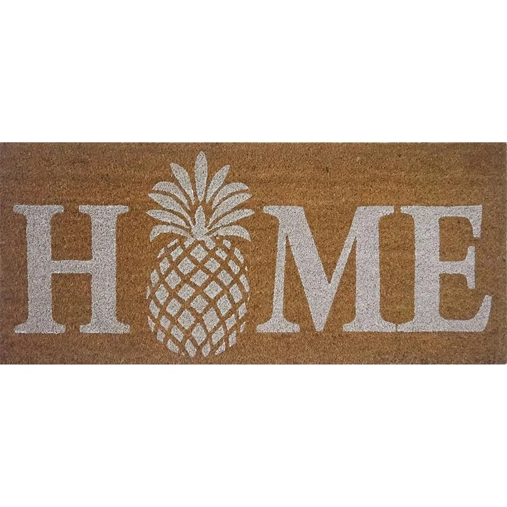 Solemate Latex Backed Coir Home Pineapple 45x110cm Slimline Outdoor Doormat