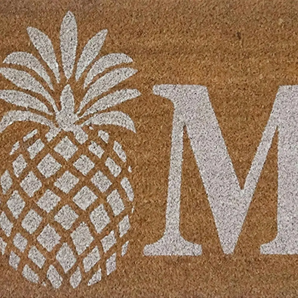 Solemate Latex Backed Coir Home Pineapple 45x110cm Slimline Outdoor Doormat