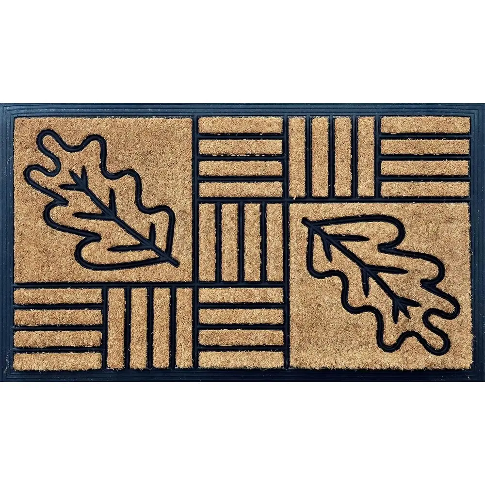 Solemate Embossed Leaf Design 40x70cm Stylish/Durable Outdoor Front Doormat