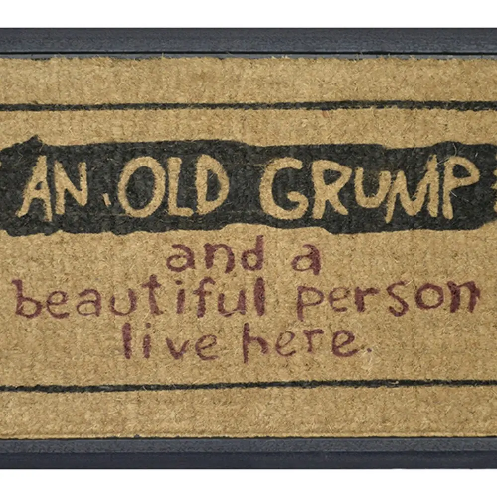 Solemate An Old Grump Themed 40x70cm Stylish Durable Outdoor Front Doormat