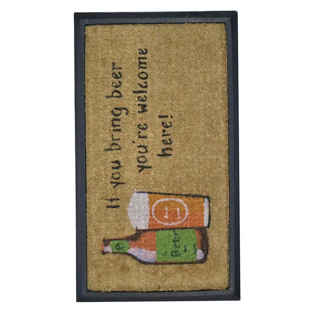 Solemate Bring Beer Welcome 40x70cm Stylish Durable Outdoor Front Doormat