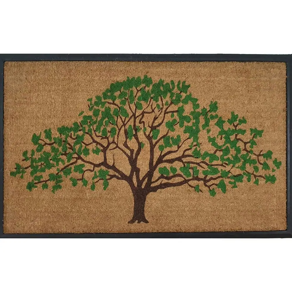 Solemate Green Tree Small Leaf 40x70cm Stylish Durable Outdoor Front Doormat