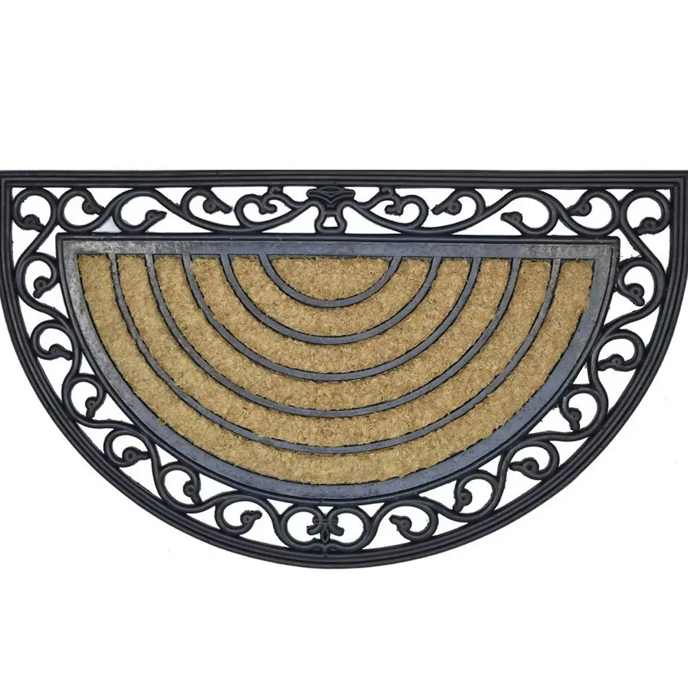 Solemate Coir Half Moon 45x75cm Stylish/Durable Outdoor Front Doormat