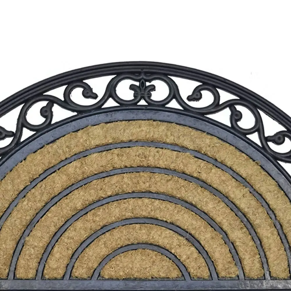 Solemate Coir Half Moon 45x75cm Stylish/Durable Outdoor Front Doormat