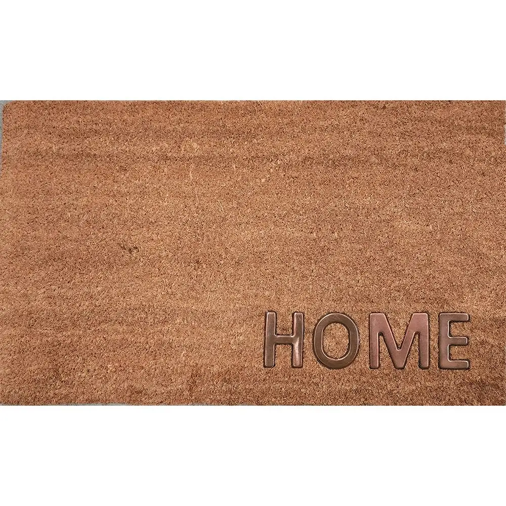 Solemate PVC Backed Coir Copper Home 45x75cm Slim Outdoor Stylish Doormat