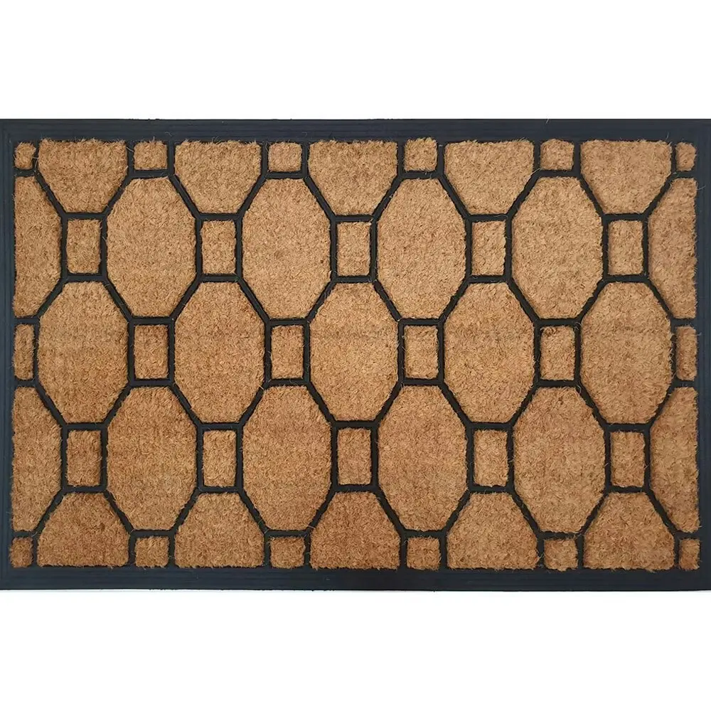 Solemate Embossed Geometric 58x93cm Functional Outdoor Front Doormat