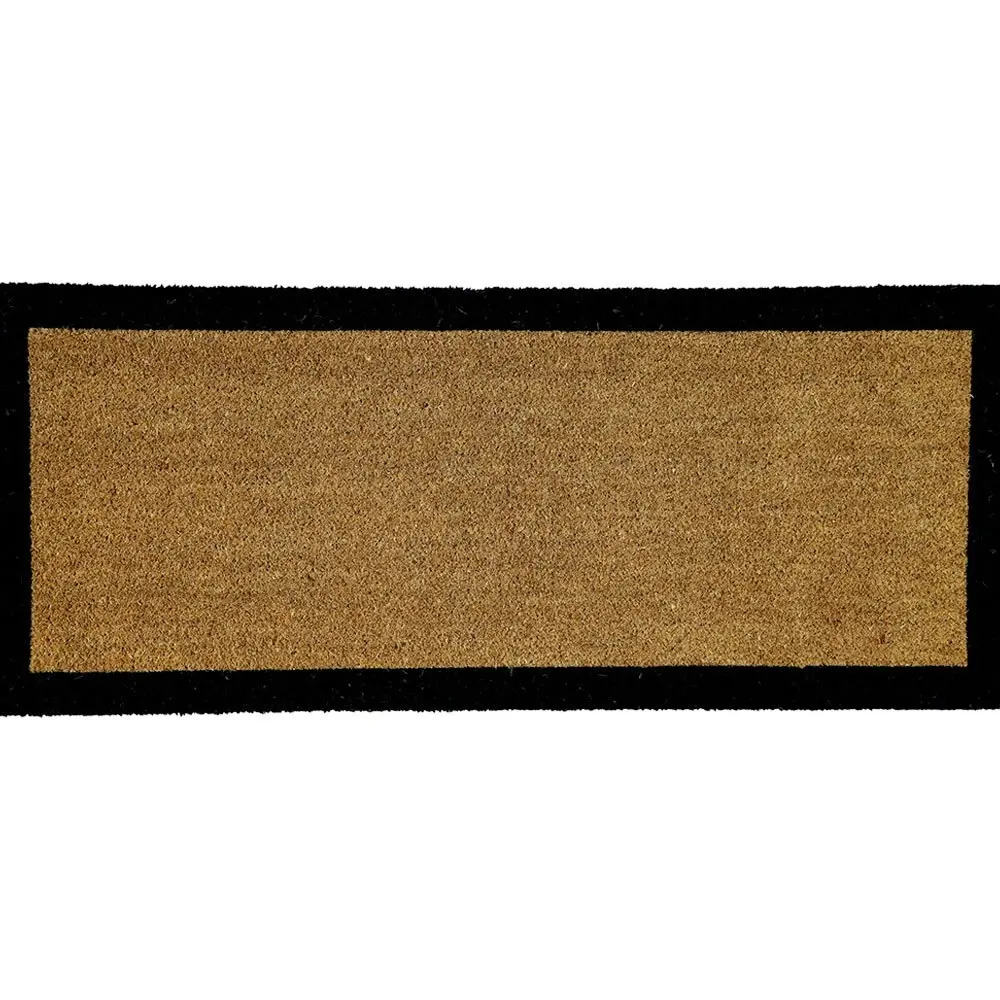 Solemate PVC Coir Black Border45x110cm Stylish Durable Outdoor Front Doormat