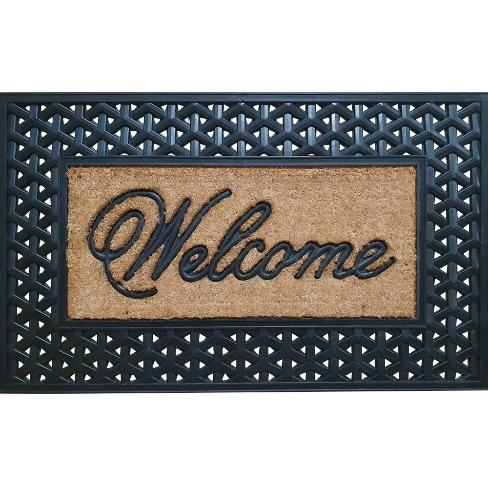 Solemate Rubber & Coir Welcome 60x90cm Functional Outdoor Front Doormat