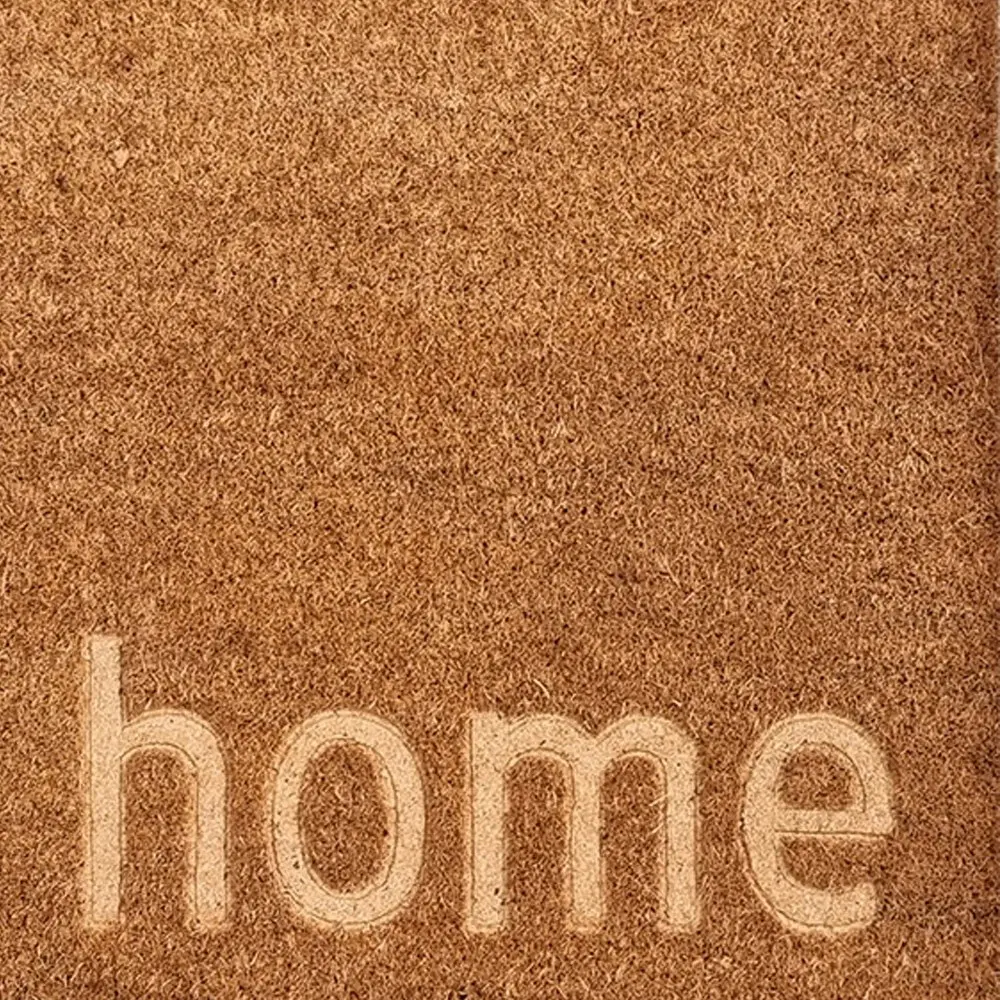 Solemate PVC Coir Embossed home 50x80cm Stylish Durable Outdoor Front Doormat