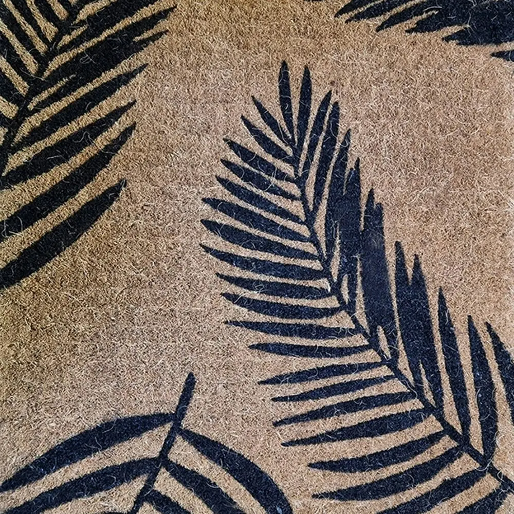 Solemate PVC Coir Palm Fronds 50x80cm Stylish Durable Outdoor Front Doormat