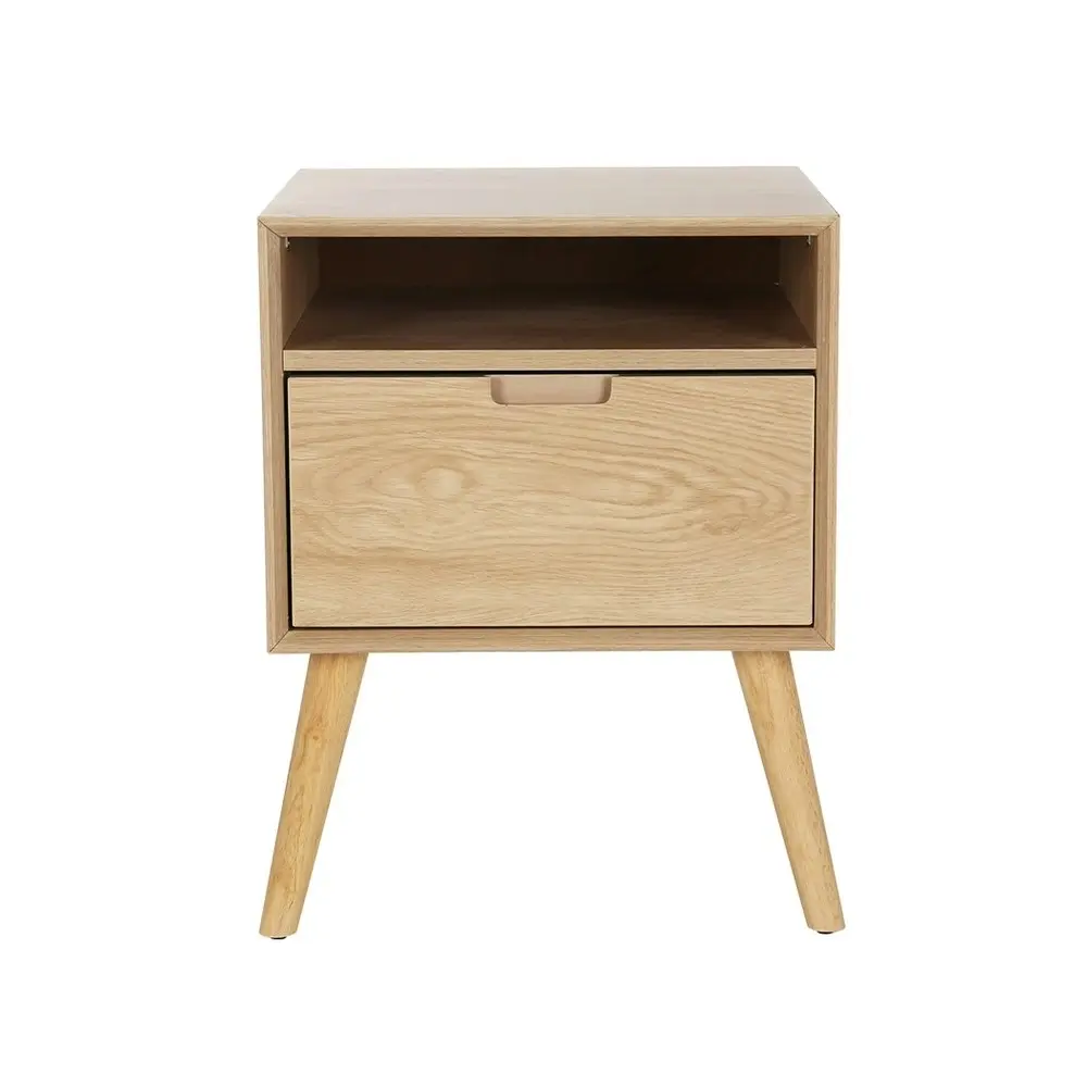 Artiss Bedside Table 1 Shelf and Drawer - GORR Pine