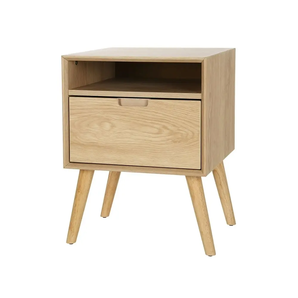 Artiss Bedside Table 1 Shelf and Drawer - GORR Pine