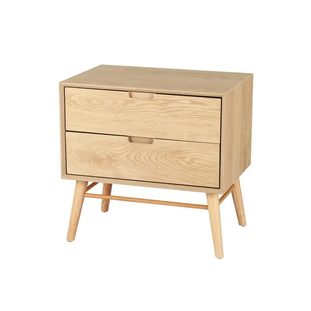 Artiss Bedside Table 2 Drawers - GINO Pine