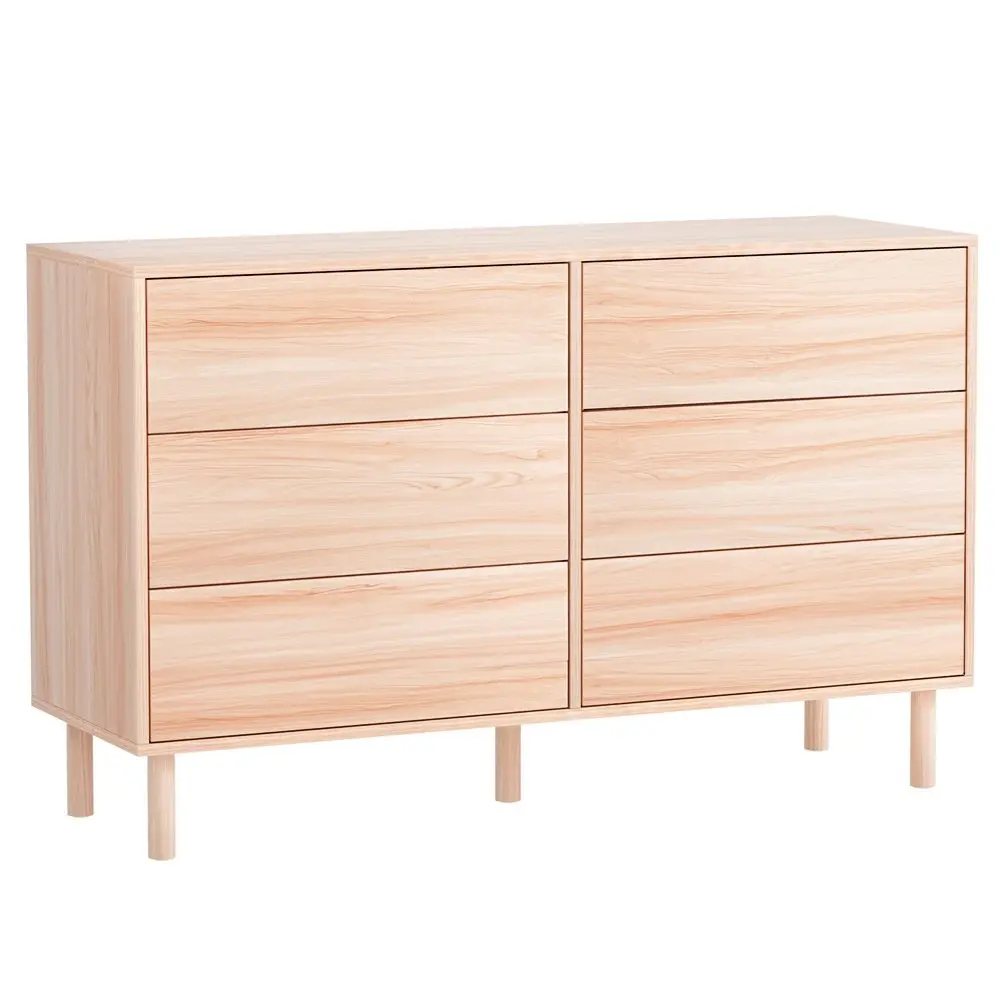 Artiss 6 Chest of Drawers - ALVA Pine