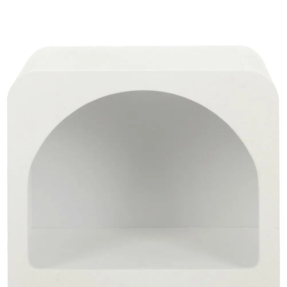 Artiss Bedside Table 2 Shelves - ARCHED White