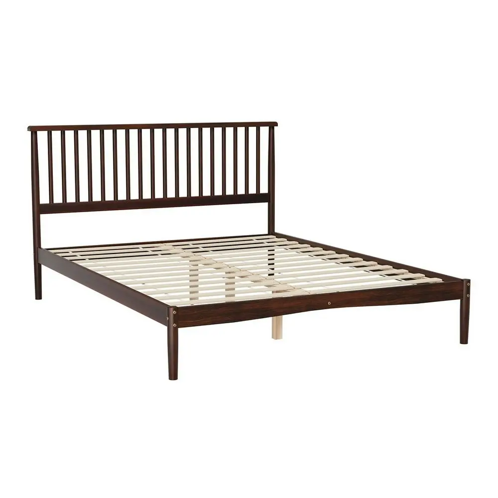 Artiss Bed Frame Queen Size Wooden Walnut VISE