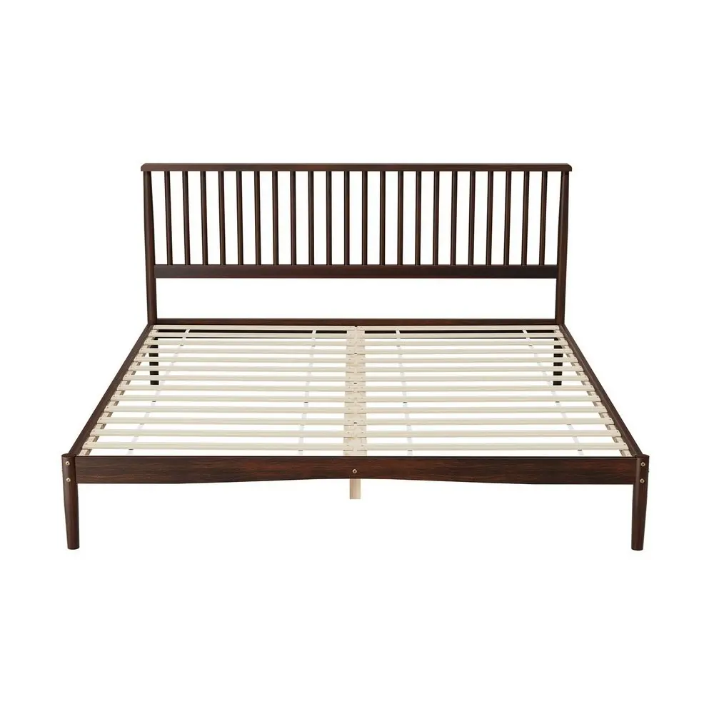 Artiss Bed Frame King Size Wooden Walnut VISE