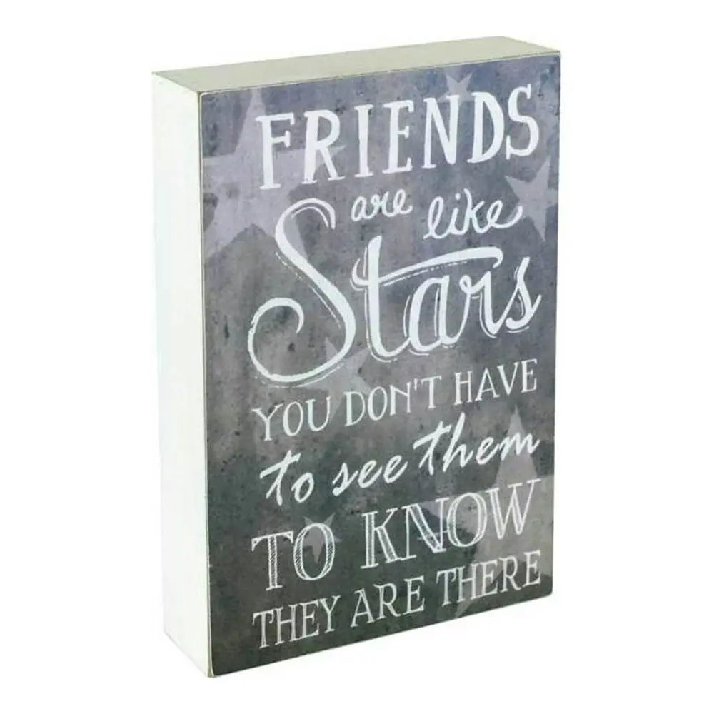 2x MDF 20cm Friends Stars Standing Sign Home/Bedroom Decorative Signage Plaque