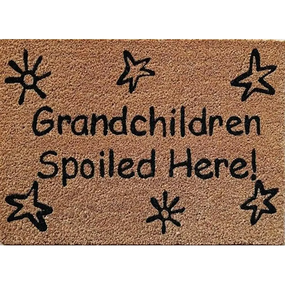 2PK Solemate Latex Coir Grandchildren 40x55cm Stylish Outdoor Front Doormat