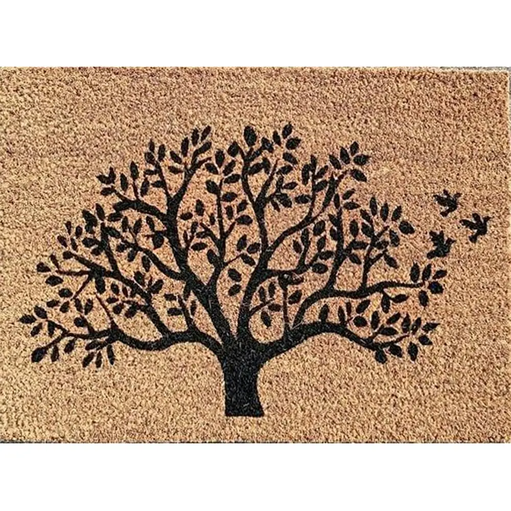 2PK Solemate Latex Coir Tree 40x55cm Stylish Durable Outdoor Front Doormat