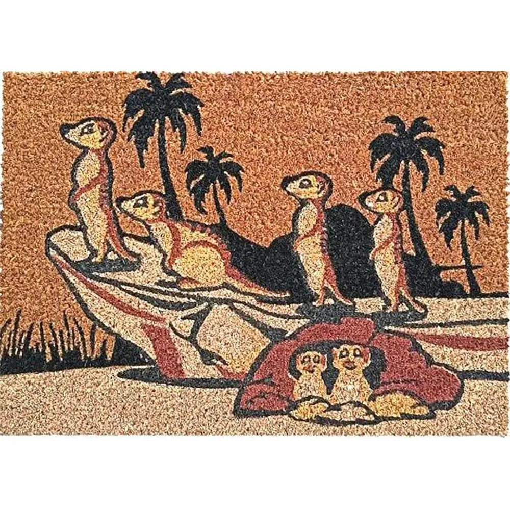 2PK Solemate Latex Coir Meerkat 40x55cm Stylish Durable Outdoor Front Doormat