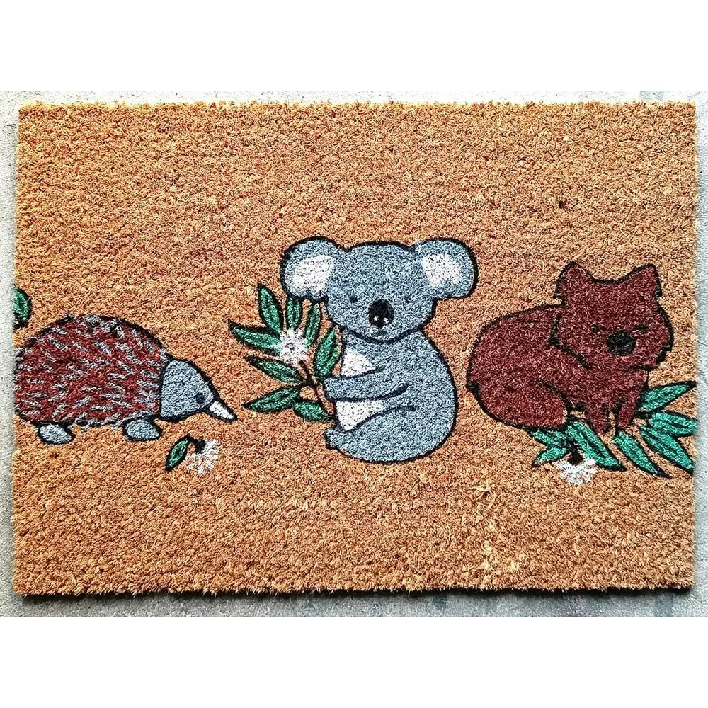 2PK Solemate Latex C Aussie Animals 40x55cm Stylish Outdoor Front Doormat