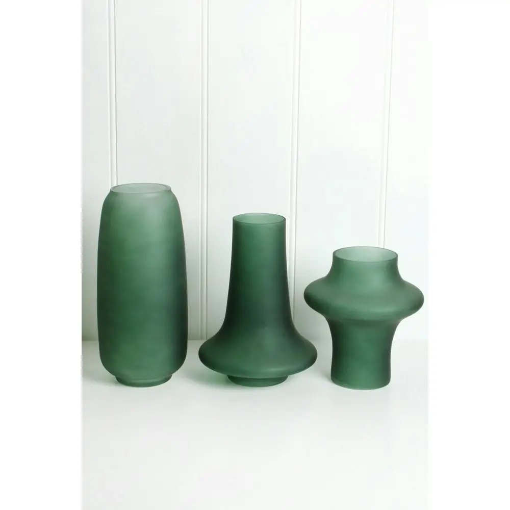 Maine & Crawford Bonita 20x18cm Gourd Glass Flower Vase Home Room Decor Emerald