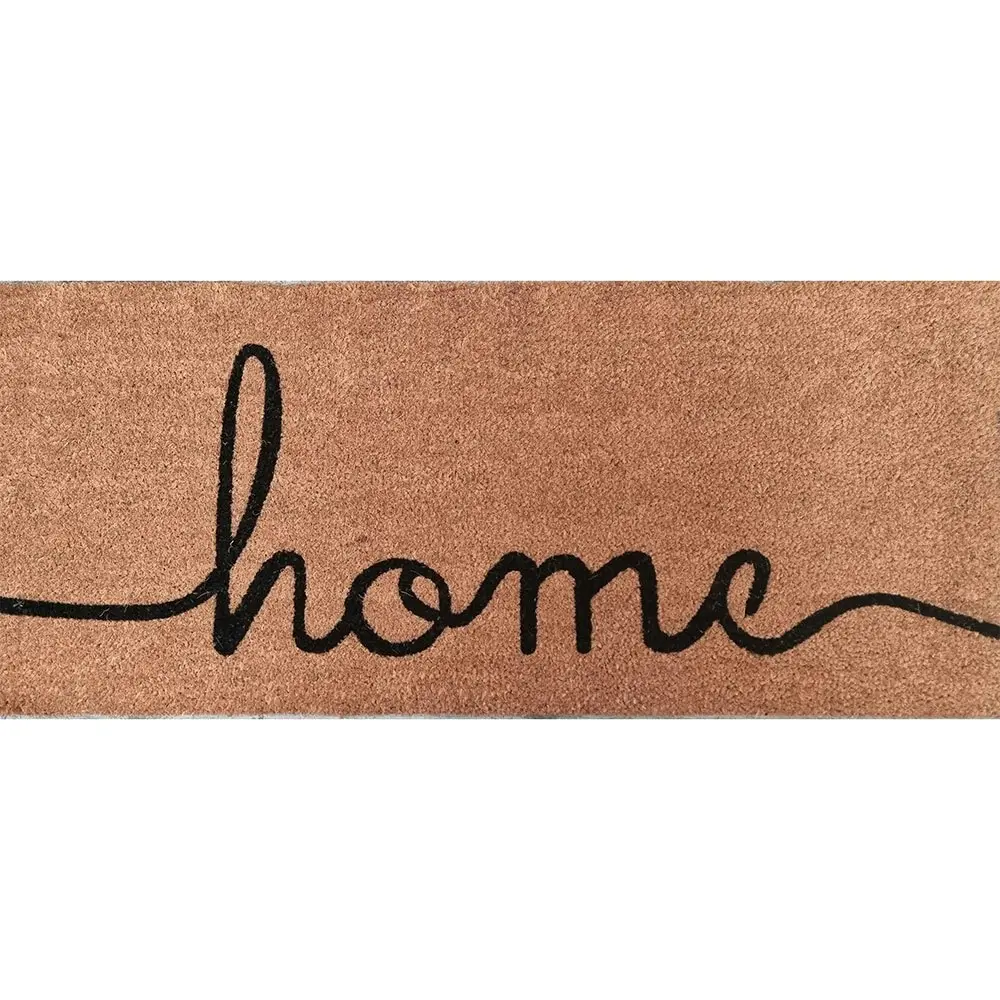 Solemate PVC Backed Coir Home Design 45x110cm Slim Outdoor Stylish Doormat