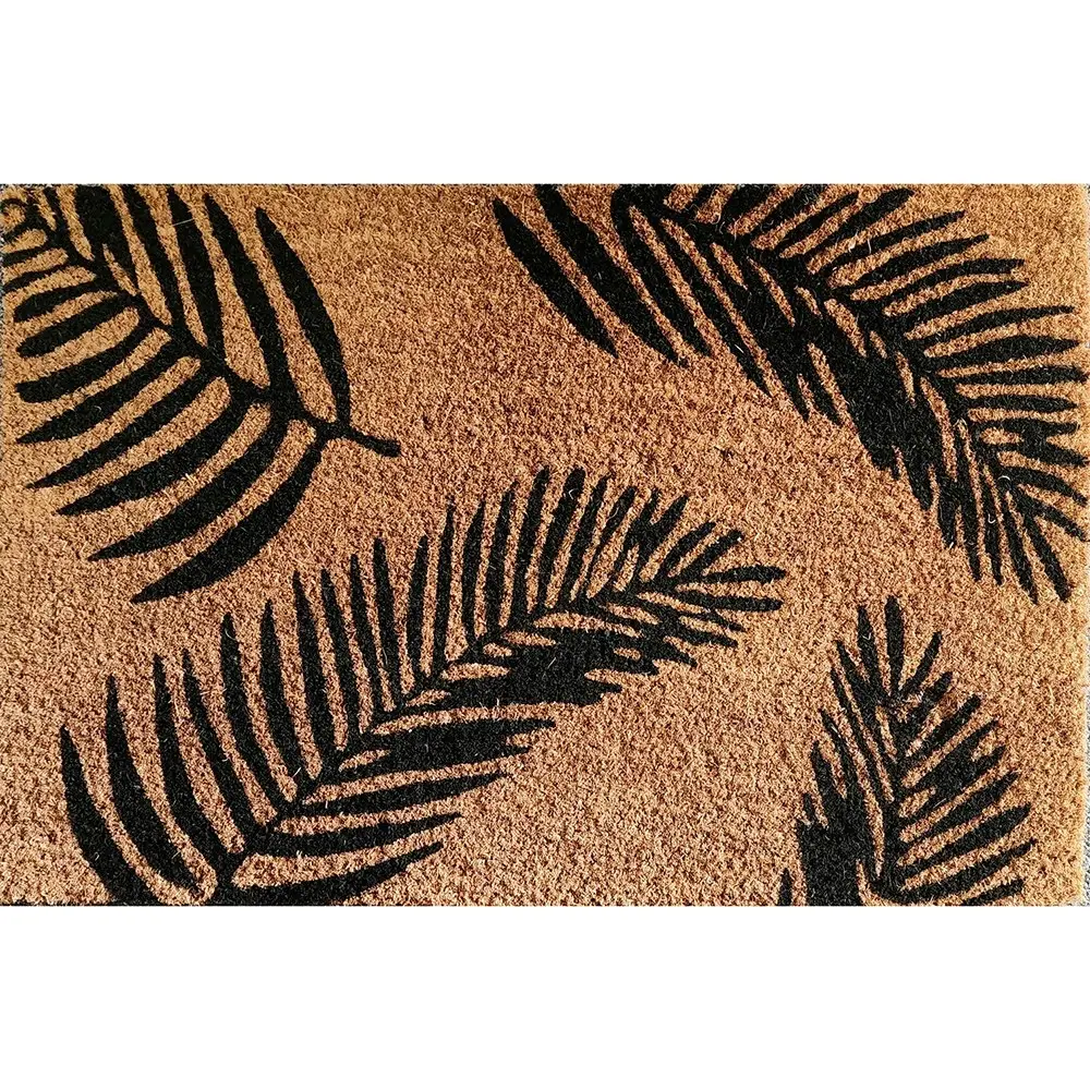 2PK Solemate Latex Backed Coir Fern 40x60cm Stylish Outdoor Front Doormat