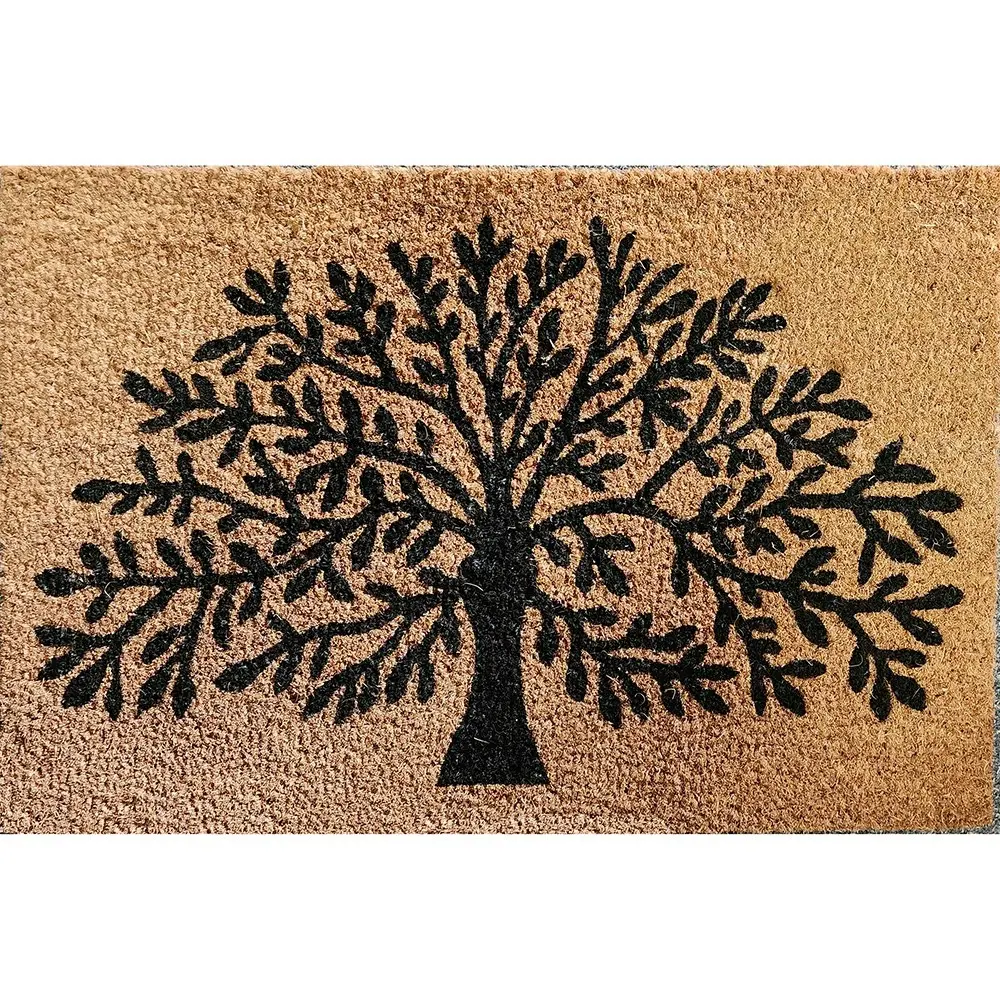 2PK Solemate Latex Bk Tree of Life 40x60cm Stylish Durable Outdoor Front Doormat