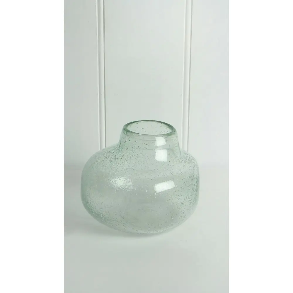 Maine & Crawford Igan 17x16cm Hand Blown Glass Round Flower Vase Decor Clear