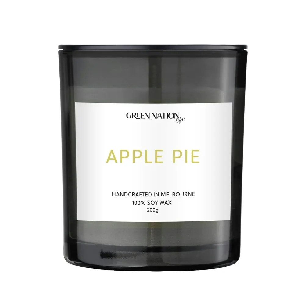 2PK Green Nation Life Luxurious Soy Wax Candle Apple Pie Home Scented Fragrance