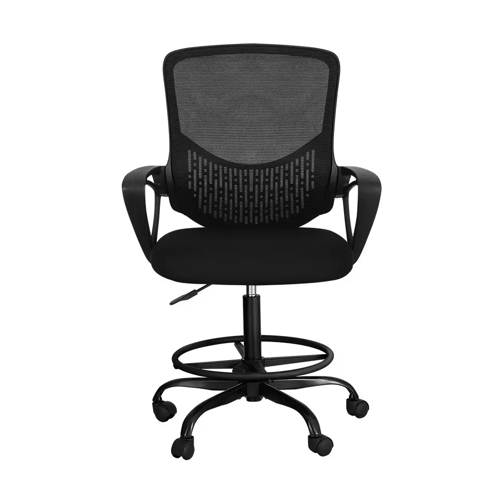 Artiss Office Chair Drafting Stool Mesh Chairs Black