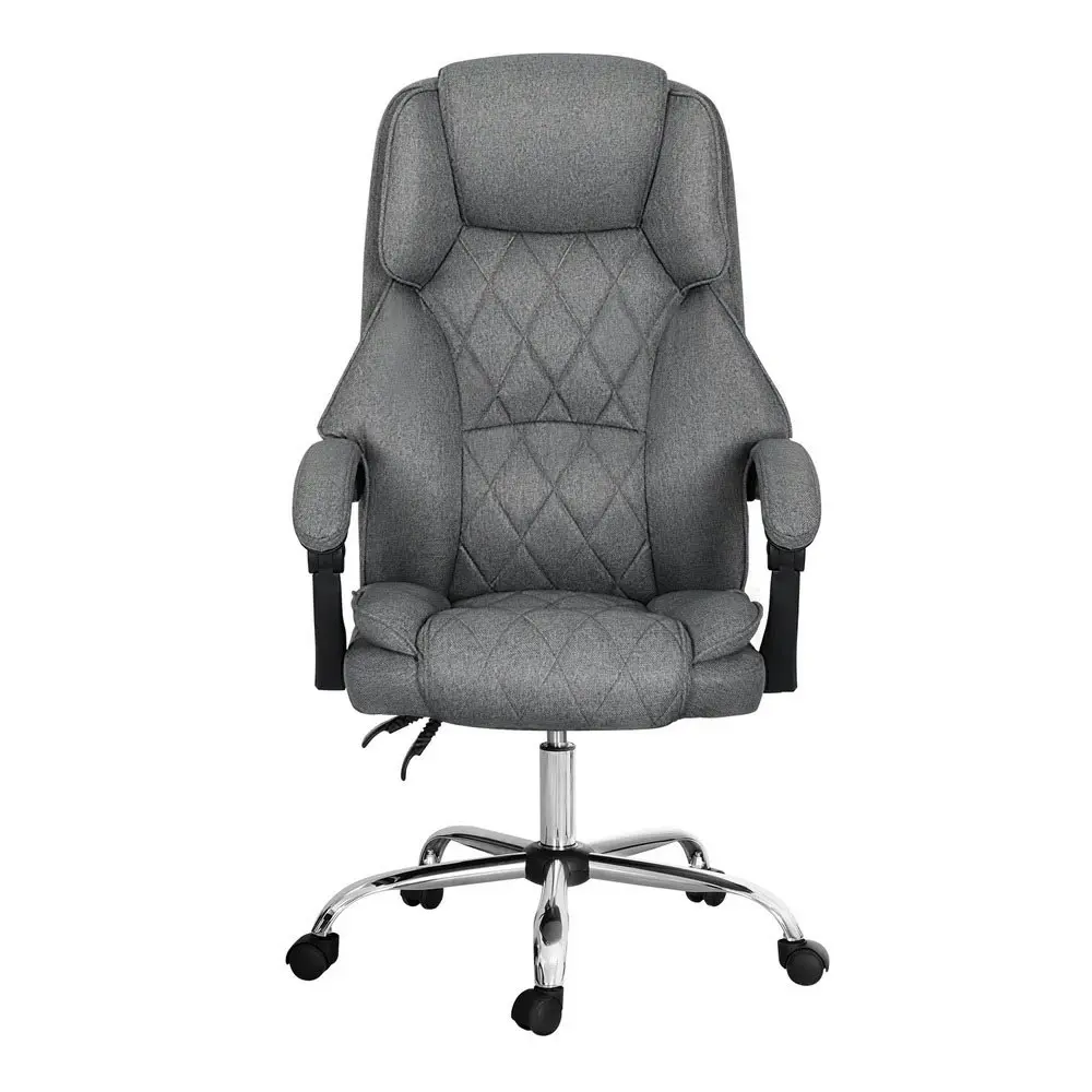 Artiss Executive Office Chair Fabric Recliner Grey