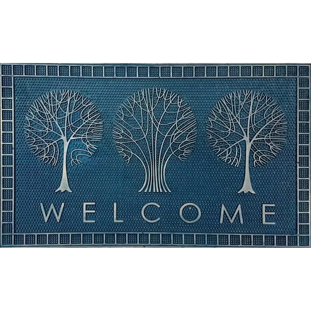 Solemate Rubber Tree Welcome Copper 45x75cm Functional Outdoor Front Doormat