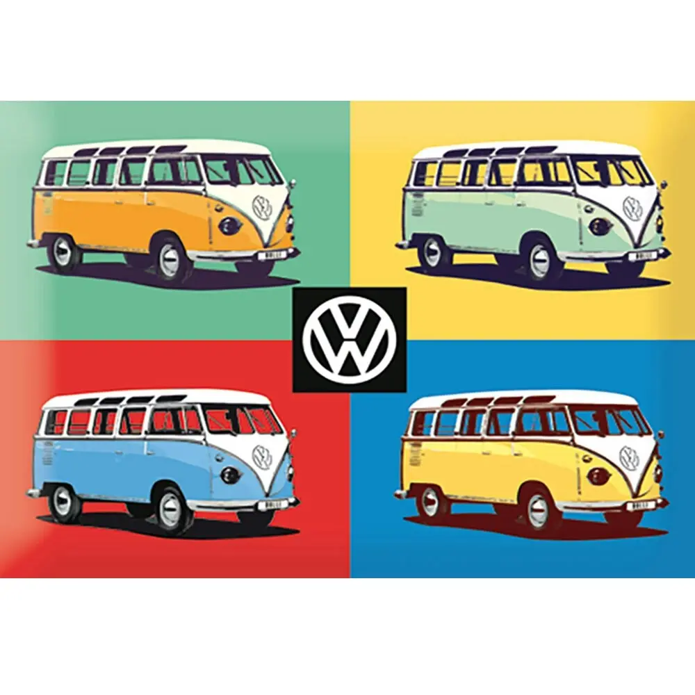 Nostalgic Art Large Metal Sign VW 4 Bullis Pop Art Home/Office Decor 30x40cm