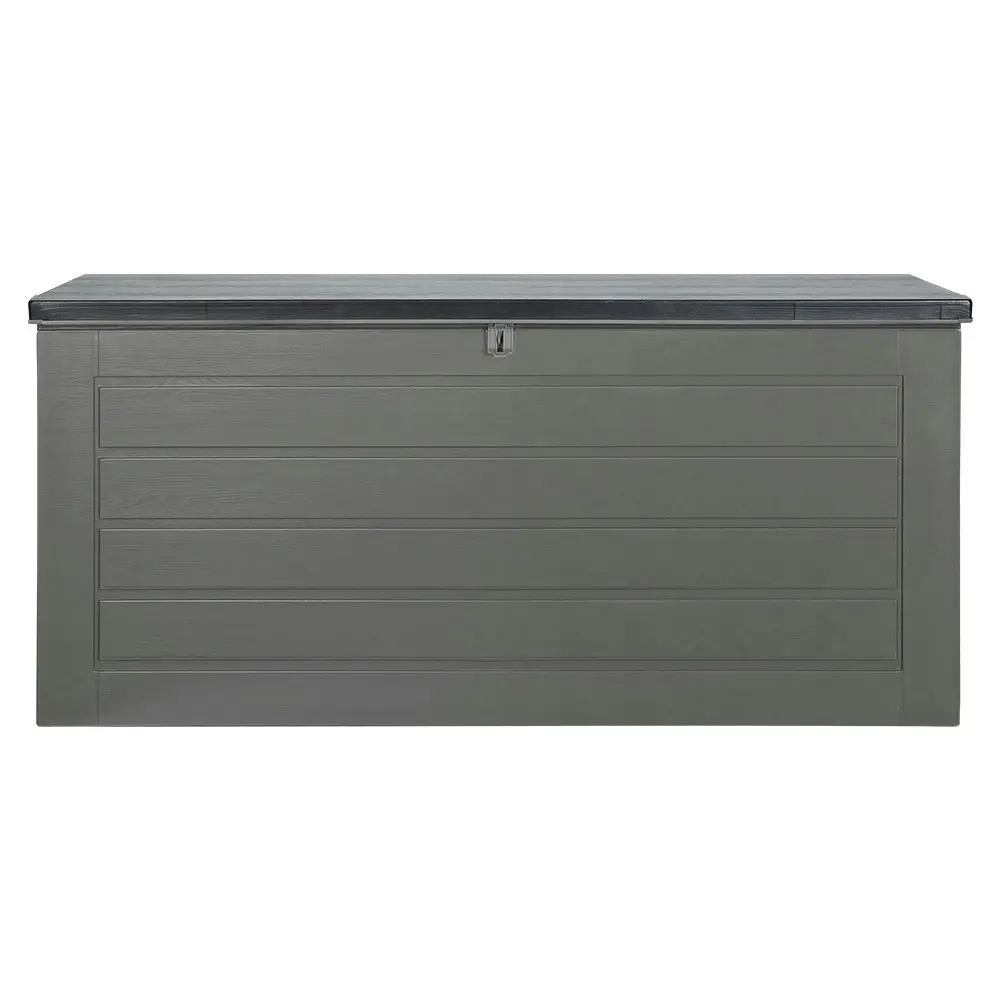 Gardeon Outdoor Storage Box 680L Container Lockable Garden Bench Tool Shed Black