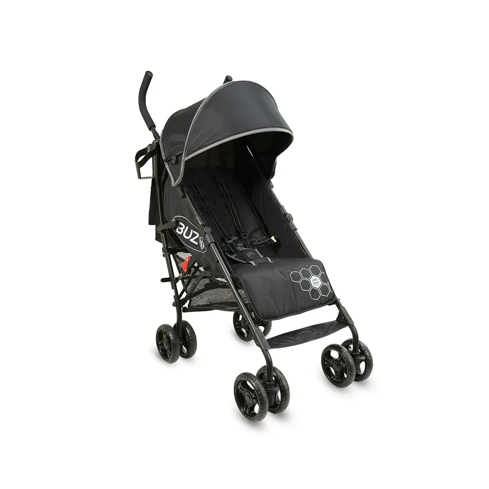 VeeBee Buz Toddler/Child 106cm Stroller Pram w/ Sun Cap/Cup Holder 0m+ Black