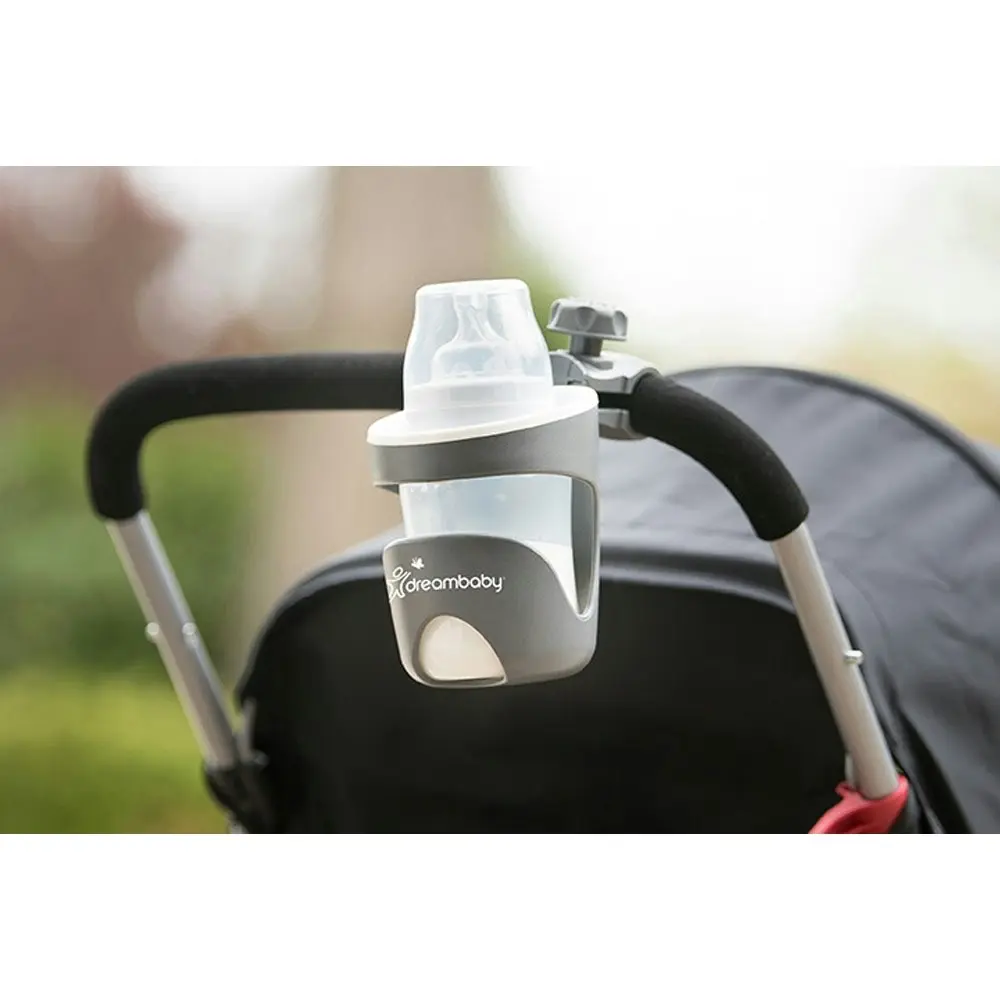 dreambaby Drink/Bottle/Sippy Cup Holder w/ Clamp For Stroller/Pram Grey/White