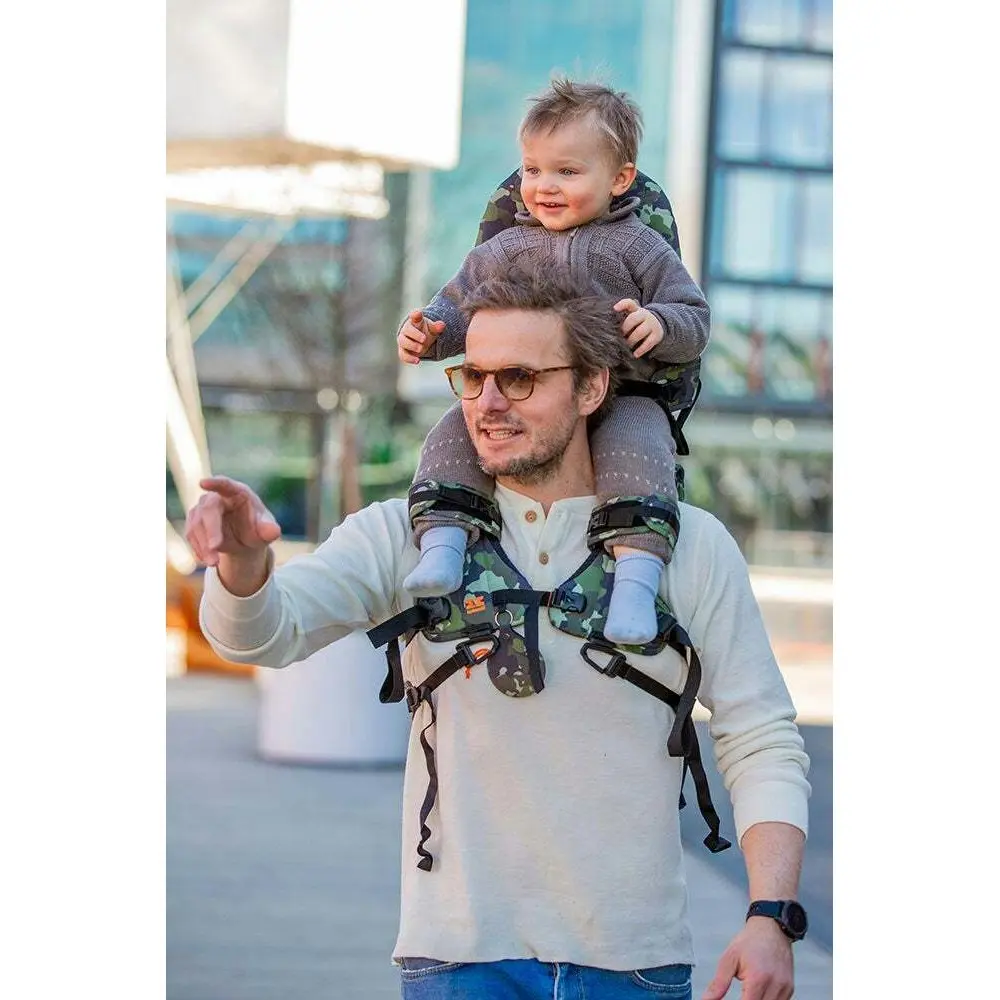 MiniMeis 30x30cm Compact/Foldable Shoulder Carrier For 6m-5y Baby/Kids Camo