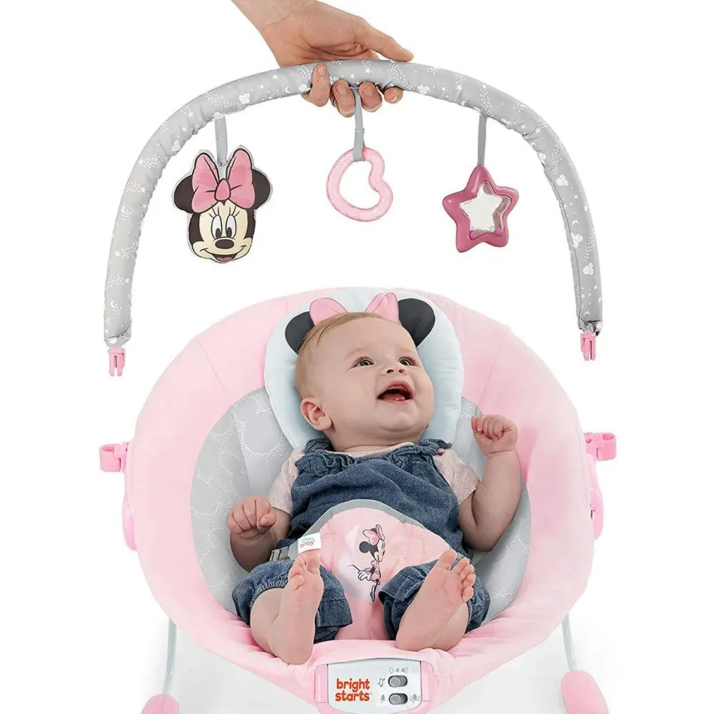 Bright Starts Minnie Mouse Rosy Skies Cradling Bouncer Baby/Infant/Girls 0m+