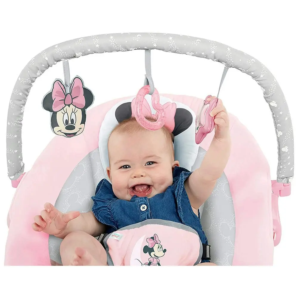 Bright Starts Minnie Mouse Rosy Skies Cradling Bouncer Baby/Infant/Girls 0m+