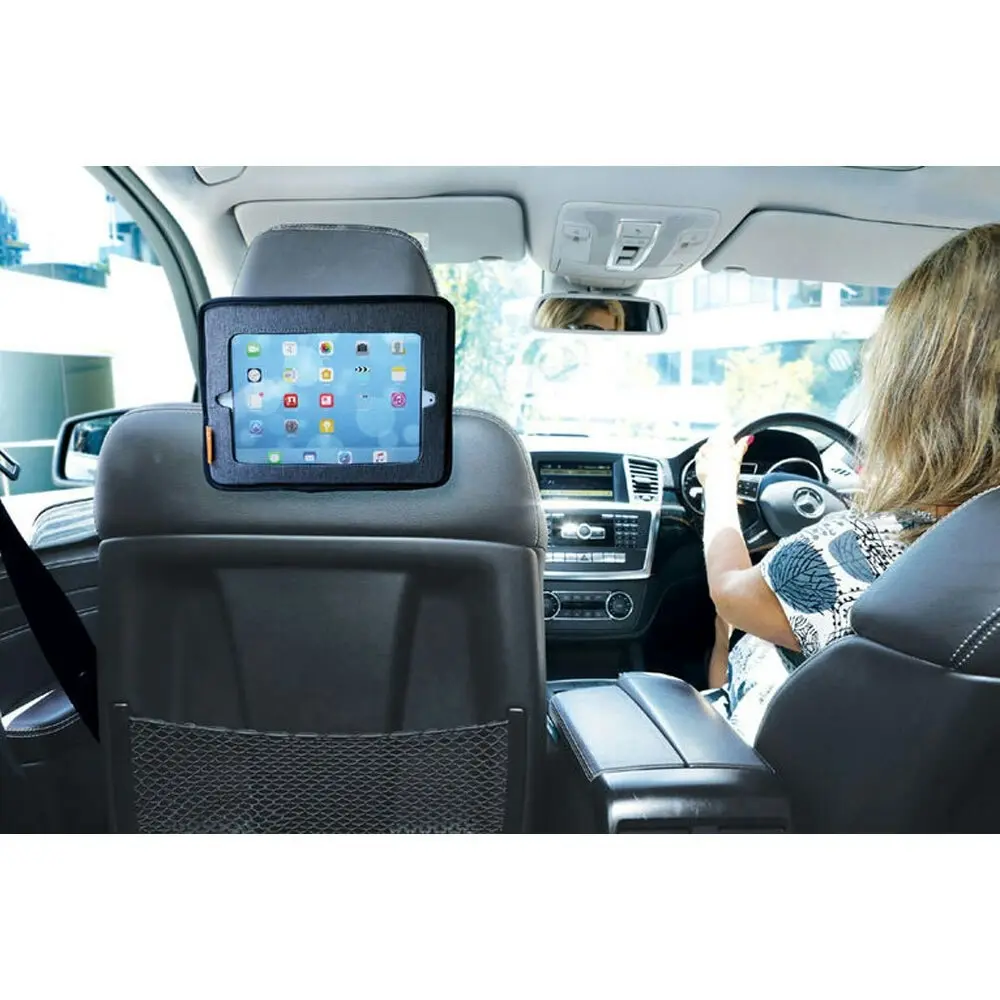 dreambaby Car Back Seat 29cm Holder/Storage Mount w/ Mirror For Tablet/iPad Grey