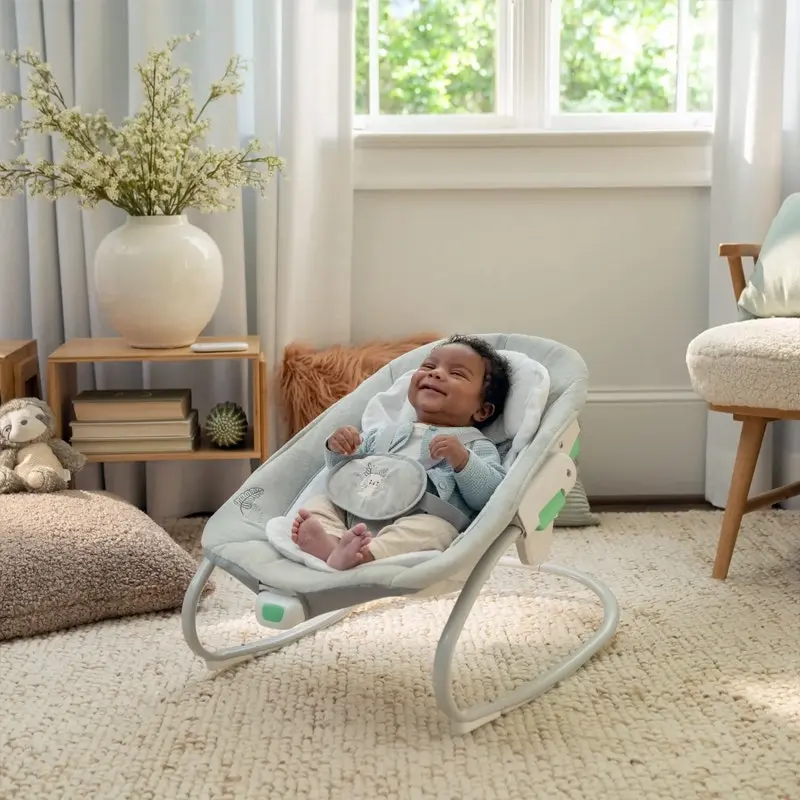 Ingenuity InLighten Baby/Newborn Soothing Swing And Rocker - Remy White/Grey 0m+