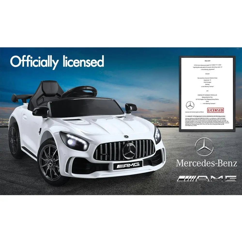 Alfordson Ride On Car Kids Mercedes-Benz Licensed Electric Motors White