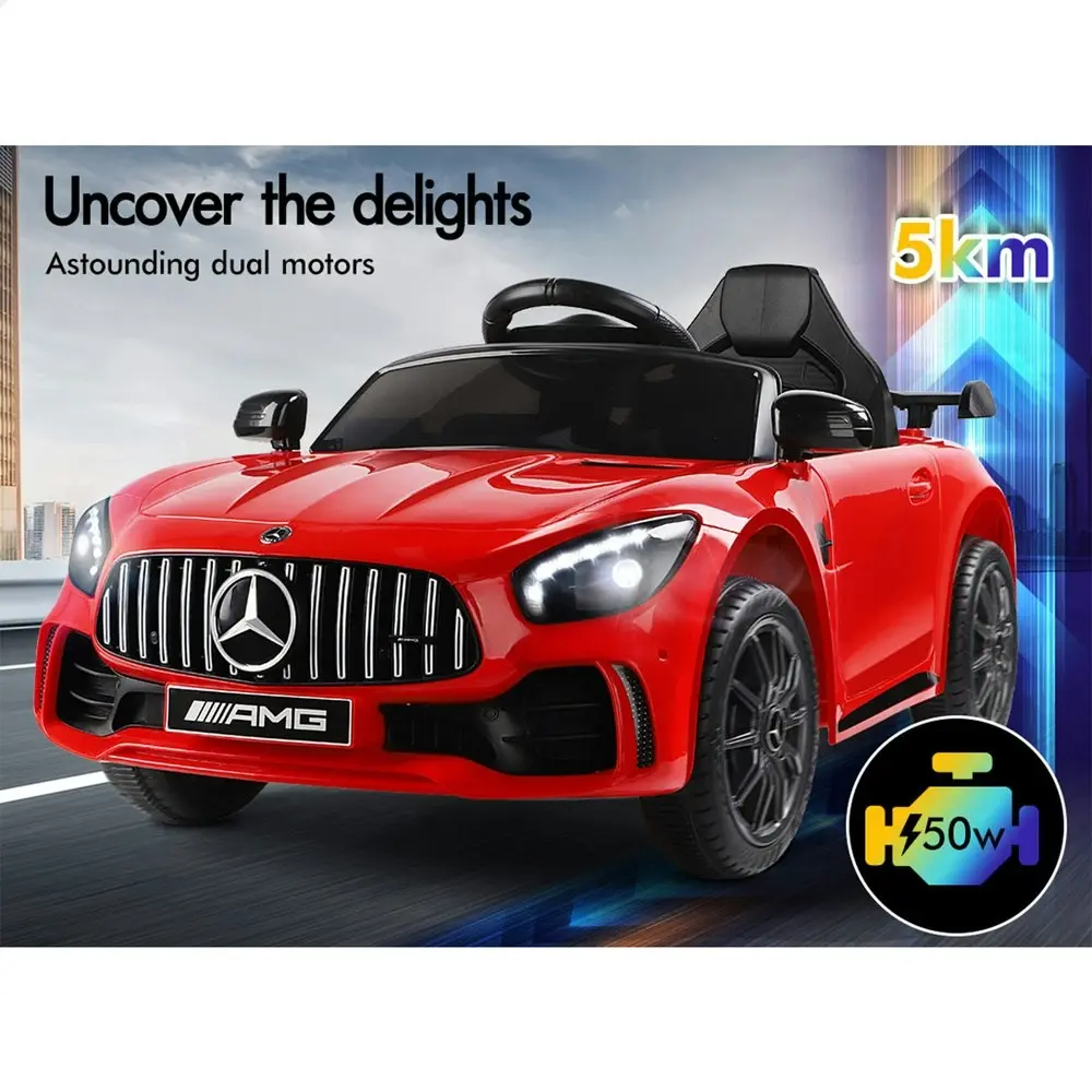 Alfordson Ride On Car Kids Mercedes-Benz AMG GT R Licensed Electric Motors Red