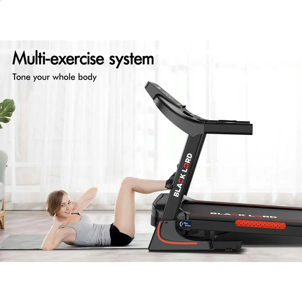 BLACK LORD Incline Electric Running Machine Treadmill