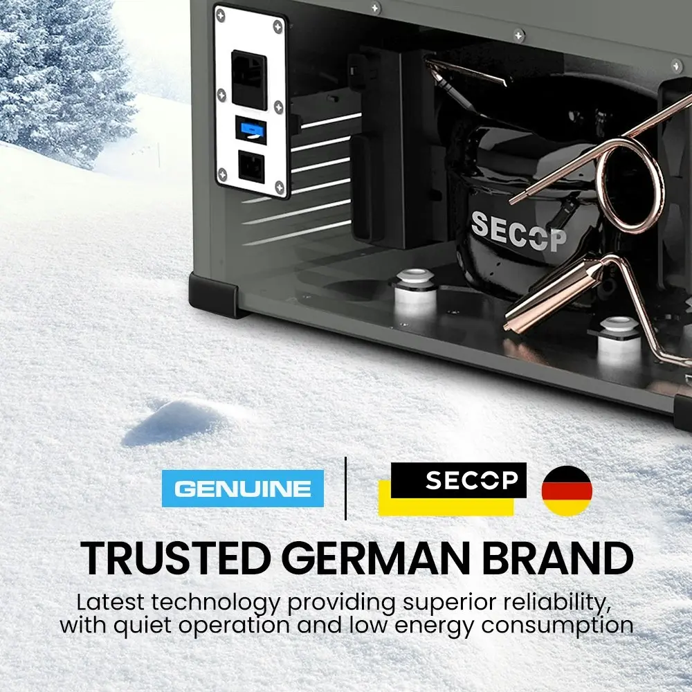 Gecko 75L Dual Zone Portable Fridge / Freezer, SECOP German Brand Compressor, for Camping, Car, Caravan